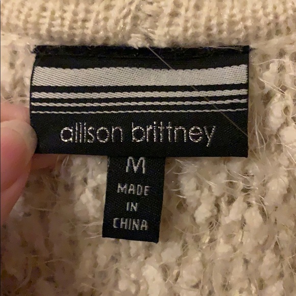 Long sleeve cream cardigan sweater tie-waisted - Picture 3 of 5